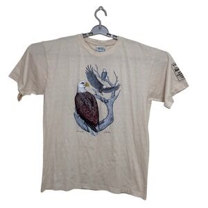 Liberty Eagle National Conservation Training Center T Shirt L 100 Organic  USA